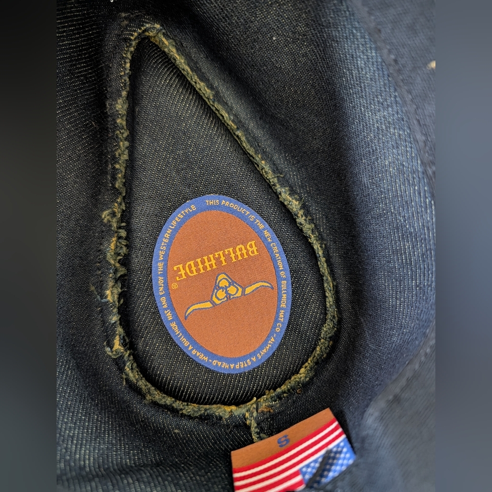 Bullhide Nonstop Cowboy Hat Denim Distressed Western Small - Picture 9 of 9